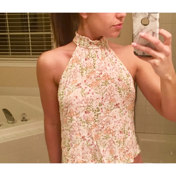 Forever 21 Tops - Floral High Neck Top